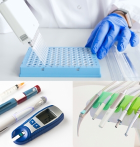 Collage of healthcare products