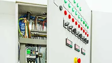 Automatic programming relay has control over electrical panel, power lines located inside of the switch box.