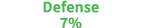 Defense 7%